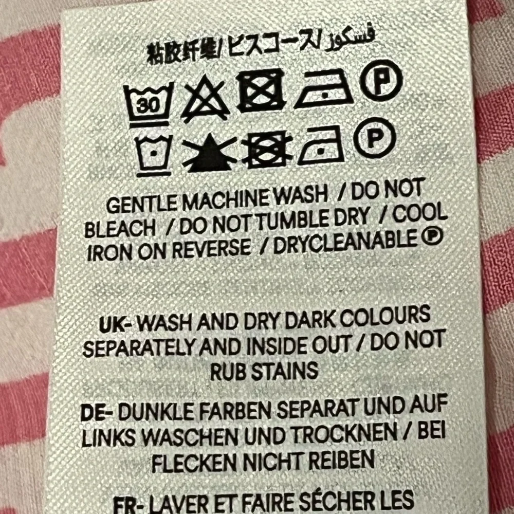 Boden Pink, White & Orange Geometric Patterned Cropped Button Down Shirt, 10 - Picture 9 of 9